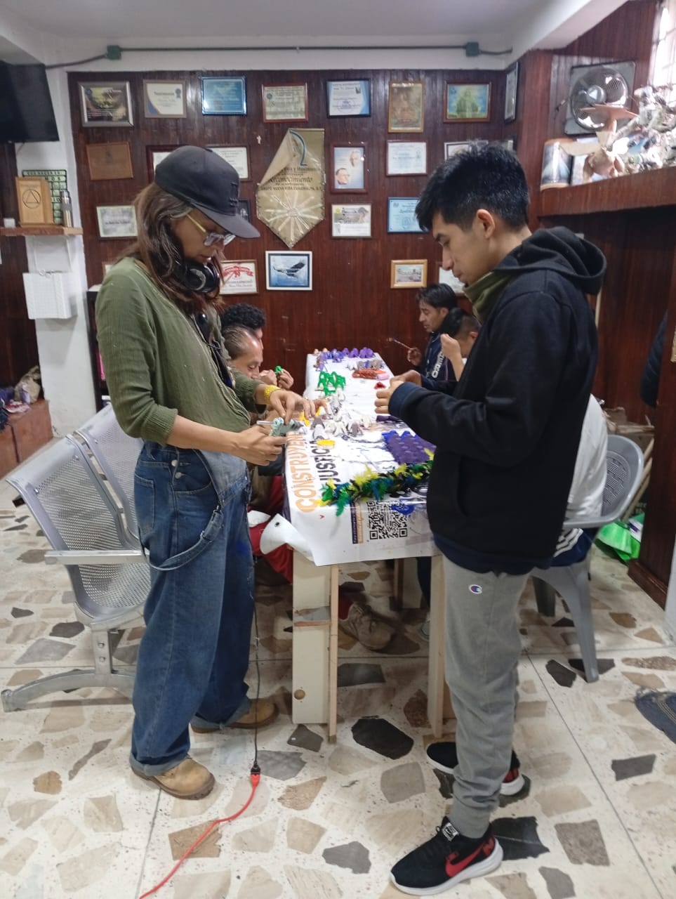 Detalle de terapia con manualidades