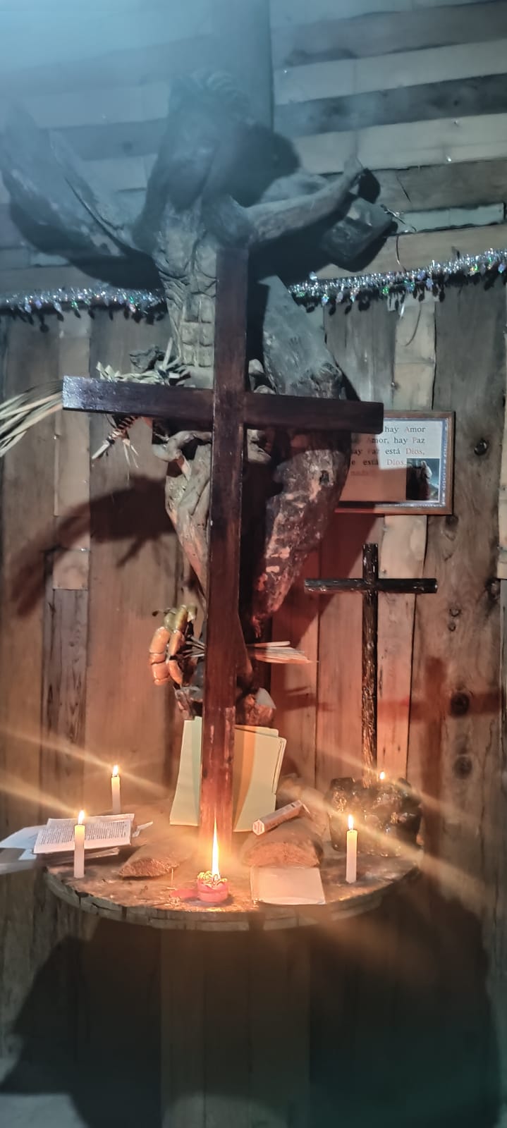 Altar espiritual con velas